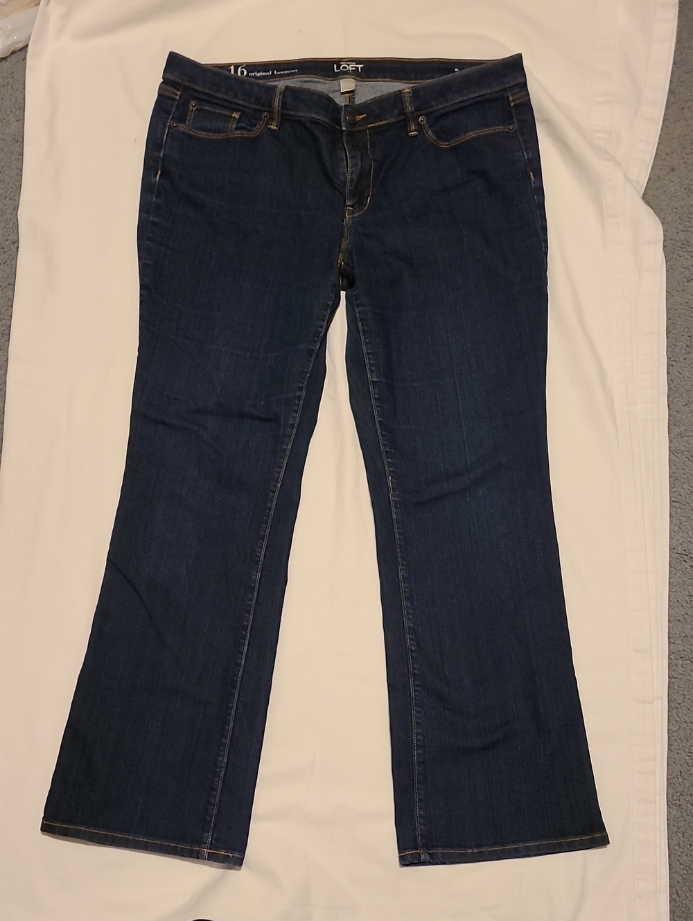 Ann Taylor Loft Bootcut Jeans, Size 16, Blue Boot Cut
